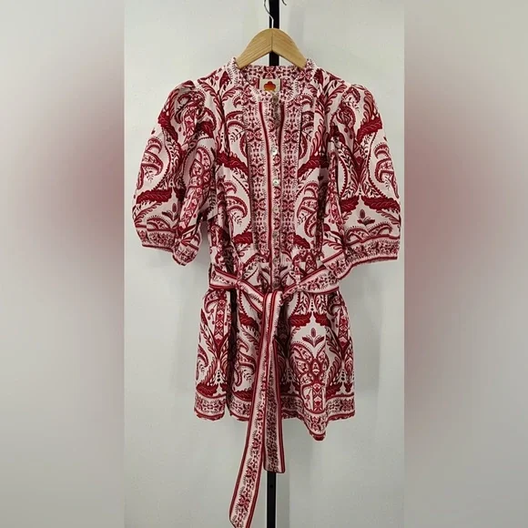 Off-White Tropical Cameo Organic Cotton Romper - Picture 4 of 6